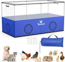 Load image into Gallery viewer, Pawaboo Small Animal Playpen Foldable Pet Cage Tent Blue For Puppy Kitten Guin
