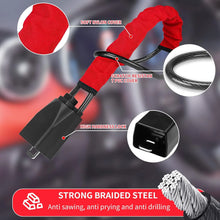 Load image into Gallery viewer, Universal Steering Wheel Lock Seat Belt Lock 3 Keys High Visibility RED