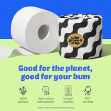 Load image into Gallery viewer, Who Gives A Crap Extra Soft luxury bamboo Toilet Tissue 12 Mega Rolls