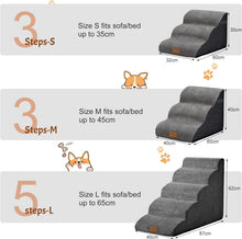 Load image into Gallery viewer, Wide Dog Steps Stairs for Bed 3 Steps 32 x 60 x 30CM High for Dogs Dog Ramp