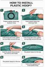 Load image into Gallery viewer, Garden Waste Bags Heavy Duty Reusable Sacks with Handles Set of 2 with gloves 400L
