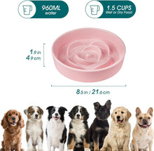 Load image into Gallery viewer, Vancasso Flower Shaped Slow Feeder Dog Bowl 960ml Pet Bowl Ceramic Puzzle Feeder