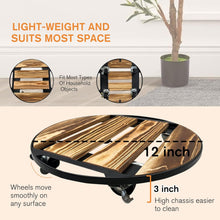 Load image into Gallery viewer, 2 Pack Plant Caddy Indoor Outdoor Trolley - Plant Stands with 360°Lockable Caste