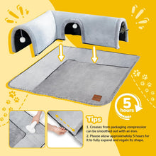 Load image into Gallery viewer, Cat Tunnels Bed Indoor, Detachable Kitty Pet Play Tube, Washable Kitten Cave Mat with Ball Toys
