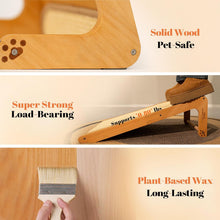 Load image into Gallery viewer, CheerPals L-Shaped Cat Scratcher Ramp - Solid Beech Wood & Sisal Scratching Post