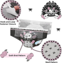 Load image into Gallery viewer, LittleForBig Ultra Absorbent 7000 ml Adult Printed Diaper 10 Pcs - Goth Brat High Absorbency Core Advanced Leak Guards Soft Skin-Friendly Padding Tear Protection Adjustable Tapes Secure Comfortable Fit
