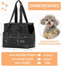 Load image into Gallery viewer, Petsfit Dog Carrier for Small Dogs up to 4kg, Soft-Sided Pet Travel Bag with Safety leash & Storage Pockets, for Vet Visits