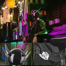 Load image into Gallery viewer, Marikito Punk Sci-Fi Mask for Men, Futuristic Wing Helmet, Adjustable Cool Cosplay Mask for Halloween, Punk Costume & Futuristic Parties