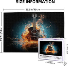 Load image into Gallery viewer, Mexpekil 500 Pieces Jigsaw Puzzles Cool Fire Water Music Guitar Puzzle