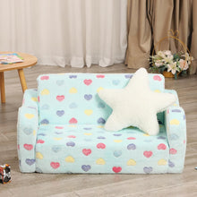 Load image into Gallery viewer, BestRoyal Extra Wide Seating Toddler Couch, 2-in-1 Convertible Toddler Chair to Sofa