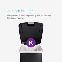 Load image into Gallery viewer, simplehuman CW1361 40L Slim Recycling Kitchen Pedal Bin with Lid Lock, Silent Soft Close Lid, Built In Wheels, Stay-Open Lid