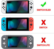 Load image into Gallery viewer, PlayVital AlterGrips Protective Slim Case for Nintendo Switch OLED, Ergonomic Grip Cover for Joycon, Dockable Hard Shell for Switch OLED w/Thumb Grip Caps & Button Caps - Gradient Violet Blue