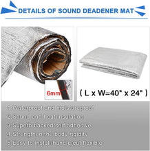 Load image into Gallery viewer, HEAT SOUND INSULATION HEAT MAT Car Silencer Sound Heat Insulation Mat 38 X 23''