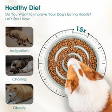 Load image into Gallery viewer, Vancasso Flower Shaped Slow Feeder Dog Bowl 960ml Pet Bowl Ceramic Puzzle Feeder