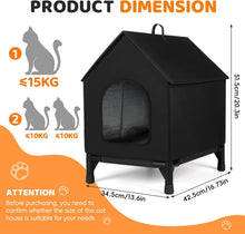 Load image into Gallery viewer, Cat House for Indoor and Outdoor Cats in Summer Waterproof Fully Insulated Shelter