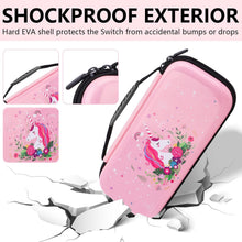 Load image into Gallery viewer, JYPS Unicorn Carrying Case Cover Kit for Nintendo Switch, Hard Shell Bundle with Handle for Console Accessories, Portable Protection Travel Bag Compatible with Nintendo Switch for Girls Gift(Pink)