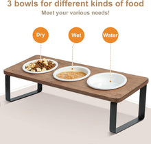 Load image into Gallery viewer, GUUSII HOME Raised Cat Bowl with Stand Kitty Dish Ergonomic Elevated Feeding