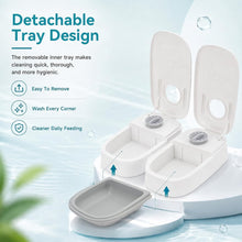 Load image into Gallery viewer, Timed Automatic Dog and Cat Feeder with Dual 350ml Bowl, 2 Meals Dry or Wet pets