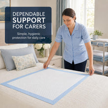 Load image into Gallery viewer, 100 x Easy Care Solutions Disposable Incontinence Bed Pads | 60 x 90cm Soft Top Sheet | Waterproof Backing | Fast Absorption | Secure Bed & Chair Protection | For Adults & Children | 4 Packs of 25
