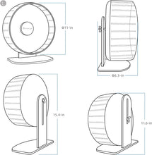 Load image into Gallery viewer, Niteangel Super-Silent Hamster Exercise Wheels: Quiet 10 inch Running Wheel | Can 11.6-15.4" Adjustable Height - No Bend Back Spinner Running for Dwarf Syrian Hamster Gerbils Mice Or Other Small Animal