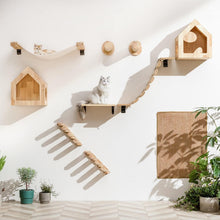 Load image into Gallery viewer, FUKUMARU Cat Wall Furniture Cat Climbing Step 30cm Wall Mounted Jute Scratch posts