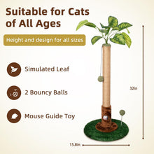 Load image into Gallery viewer, Meowoou Cat Scratching Post, 81 cm Tall Scratch Post for Cats with Sisal Rope