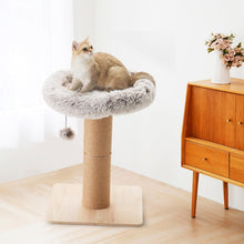 Load image into Gallery viewer, FUKUMARU Cat Scratching Post with Bed, Plant Style Kitten Scratcher, Solid Wood