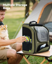 Load image into Gallery viewer, Pecute Cat Backpack Large Space pet Carrier Backpack Breathable Bubble green