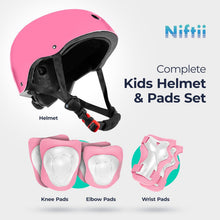 Load image into Gallery viewer, Bike Helmet & Pads Set for Kids - Cycling Skateboard Ages 3-15