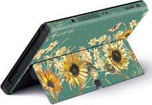 Load image into Gallery viewer, PlayVital Full Set Protective Stickers for Nintendo Switch OLED Model, Customized Vinyl Decal Skins for Switch OLED Console & Joycon & Dock & Grip - Sunflowers