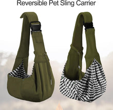 Load image into Gallery viewer, PETLOFT Puppy Sling Carrier for Small Dogs & Cats - Soft Cotton with Adjustable