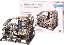 Load image into Gallery viewer, ROKR Marble Run Night City 3D Wooden Puzzle Model Kits for Adults to Build