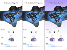 Load image into Gallery viewer, eXtremeRate WHOLE TACTILE Clicky Kit for ps4 Controller Shoulder Face Dpad Buttons, Custom Flashshot Button Stop Flex Cable, Mouse Click Kit for ps4 Controller CUH-ZCT2 JDM-040/050/055