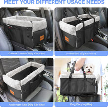 Load image into Gallery viewer, Centre Console Dog Car Seat for Small Dogs, Small Dog Car Booster Seat Washable