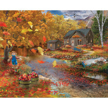 Load image into Gallery viewer, Bits and Pieces - 300 Piece Jigsaw Puzzle for Adults 18" x 24" - Autumn Cabin