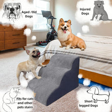 Load image into Gallery viewer, Wide Dog Steps Stairs for Bed 3 Steps 32 x 60 x 30CM High for Dogs Dog Ramp