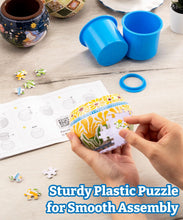 Load image into Gallery viewer, PieceRelax 3D Puzzle Planter - Singing Birds and Flowers - Small Round Plant Pot