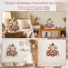 Load image into Gallery viewer, 3D Wooden Puzzle Clock - DIY House Model Kit for Adults to Build, Functional Wall Clock with Moving Pendulum, Wood Craft Hobby Set, Unique Valentine's Day Gift for Him Her