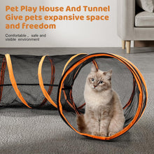 Load image into Gallery viewer, Odoland Large Pet Tunnel Cat Foldable Small Animal Playpen Outdoor Cat Enclosure