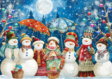 Load image into Gallery viewer, Advent Calendar Jigsaw Puzzle, 24 Christmas Puzzle Boxes, Family Holiday Jigsaw SNOWMEN