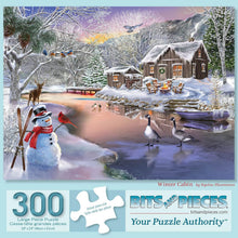 Load image into Gallery viewer, Bits and Pieces - 300 Piece Jigsaw Puzzle for Adults 18" x 24" - Winter Cabin -