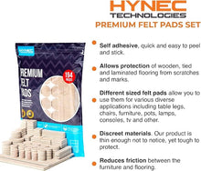 Load image into Gallery viewer, Hynec Premium Furniture Felt Pads for Furniture Feet - Self Adhesive Floor Protectors