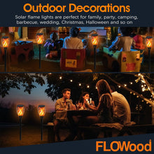 Load image into Gallery viewer, SET OF 4 FLOWood Solar Lights Outdoor Garden,1 Pack 53 CM Tall Solar Flickering LIGHTS