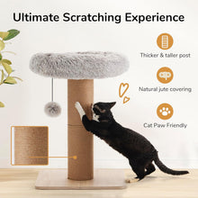 Load image into Gallery viewer, FUKUMARU Cat Scratching Post with Bed, Plant Style Kitten Scratcher, Solid Wood