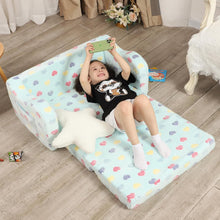 Load image into Gallery viewer, BestRoyal Extra Wide Seating Toddler Couch, 2-in-1 Convertible Toddler Chair to Sofa