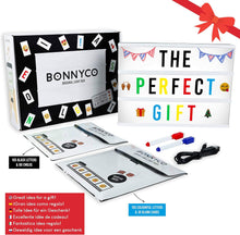 Load image into Gallery viewer, A4 Cinema Light Box with 400 Letters, Symbols & Emojis & 2 Markers, USB Included BLACK