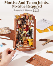 Load image into Gallery viewer, Rolife Book Nook Kits for Adults,Silent Corner Study for Beginners Dollhouse for Bookshelf Decor, 3D Puzzles Christmas Birthday Gift for Teens and Lovers