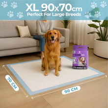 Load image into Gallery viewer, Extra Large Puppy Pads 90 x 70 cm, Pack of 60, 6-Layer Puppy Training Pads, Pee Pads for Dogs Potty with Leak-Proof Quick-Dry Design