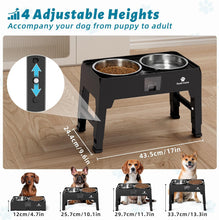Load image into Gallery viewer, GUUSII HOME Raised Dog Bowl with Stand Elevated Feeding Station Feeder Large