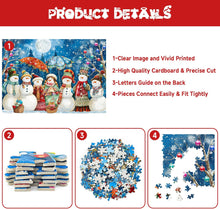 Load image into Gallery viewer, Advent Calendar Jigsaw Puzzle, 24 Christmas Puzzle Boxes, Family Holiday Jigsaw SNOWMEN